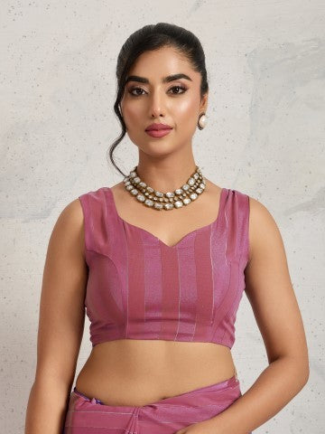 Pink Color Poly Georgette Ready to Wear Saree