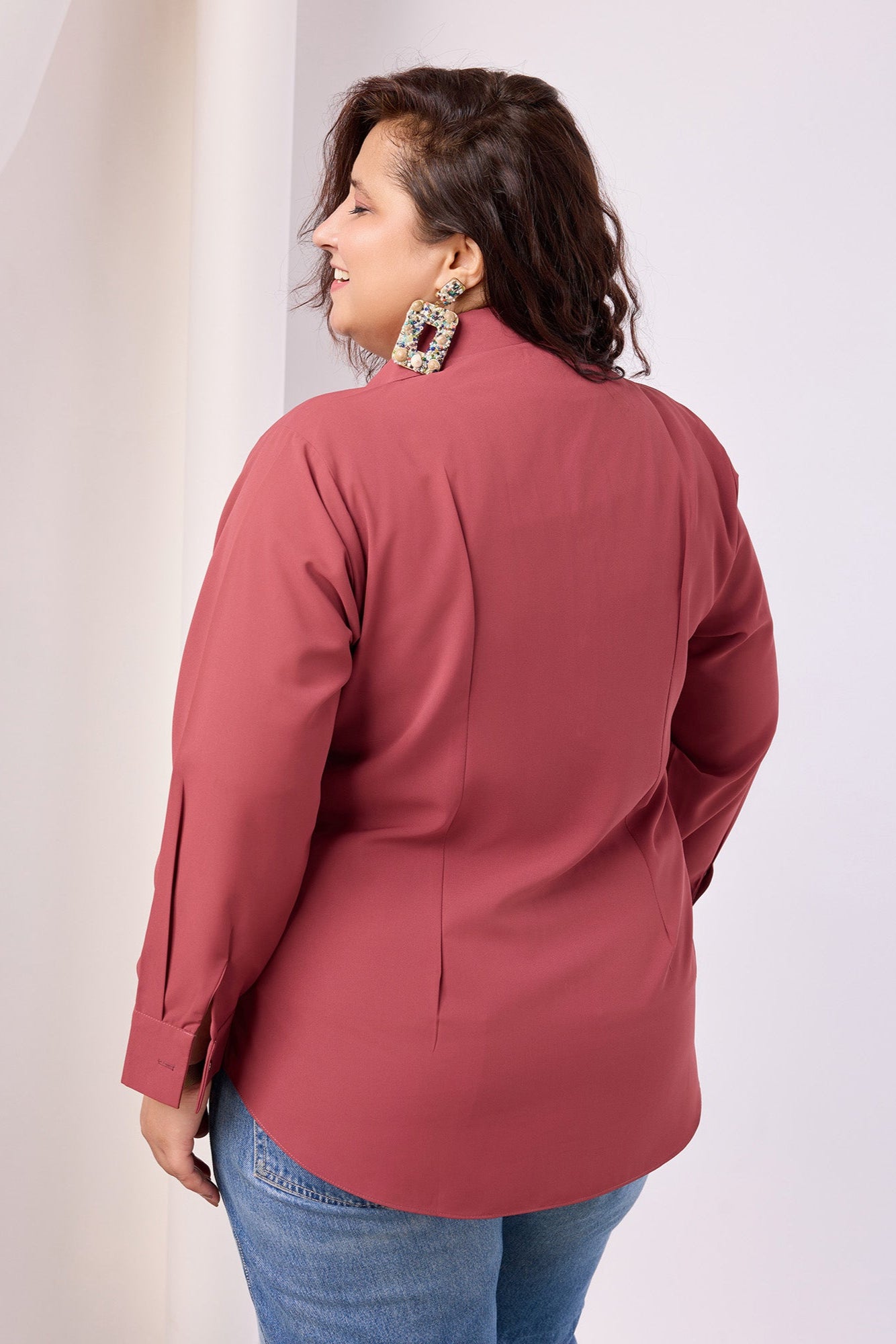 Classic Comfort Regular Collar Solid Georgette Shirt