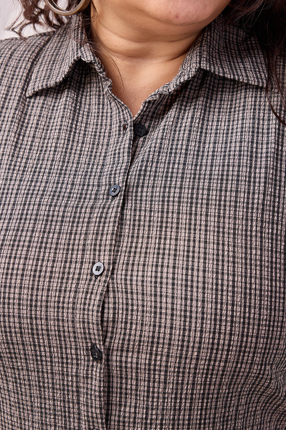 Stylish Half-Sleeve Spread Collar Check Shirt