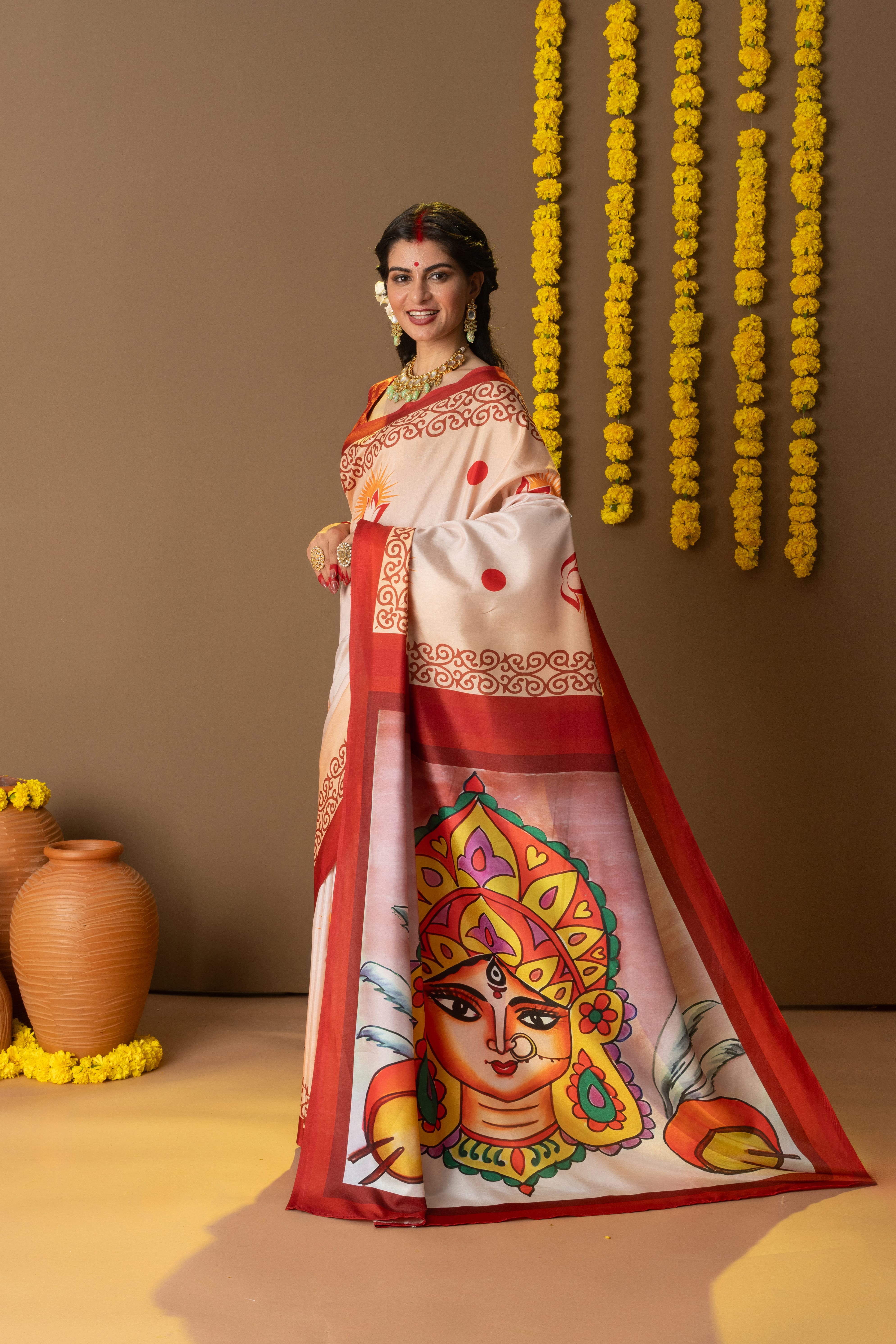 Rachna Durga Prints Dola Silk Saree