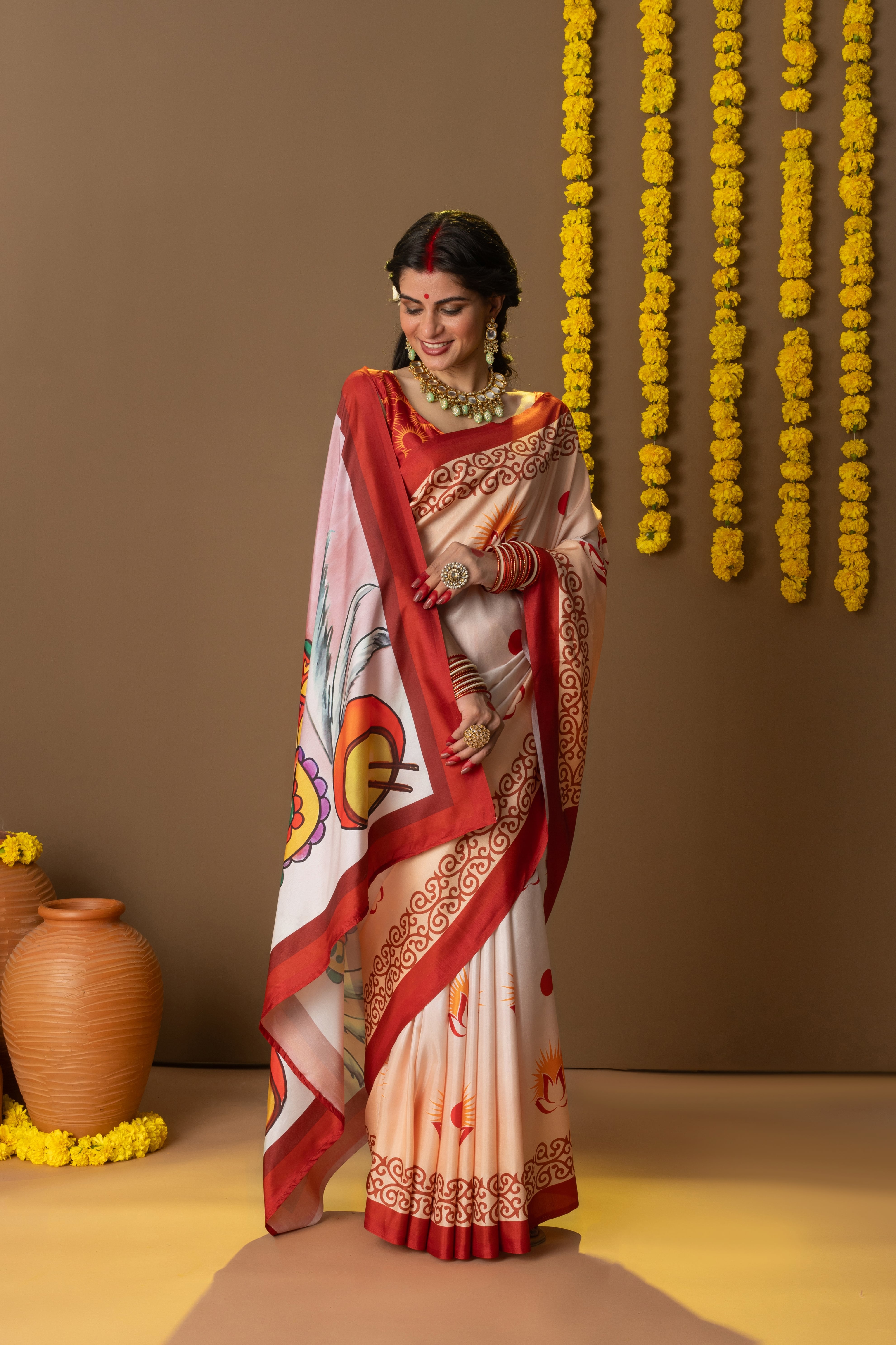 Rachna Durga Prints Dola Silk Saree