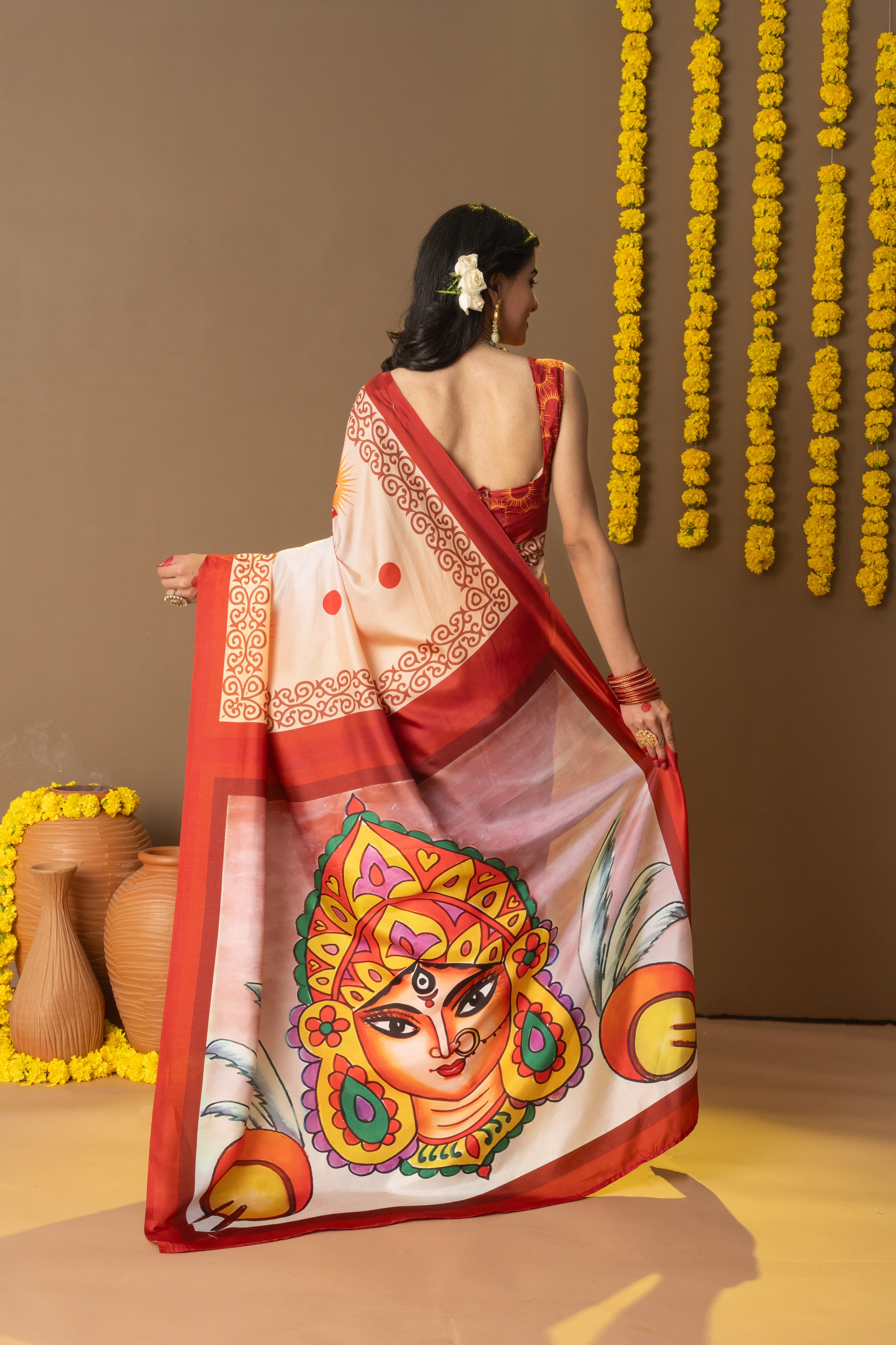 Rachna Durga Prints Dola Silk Saree