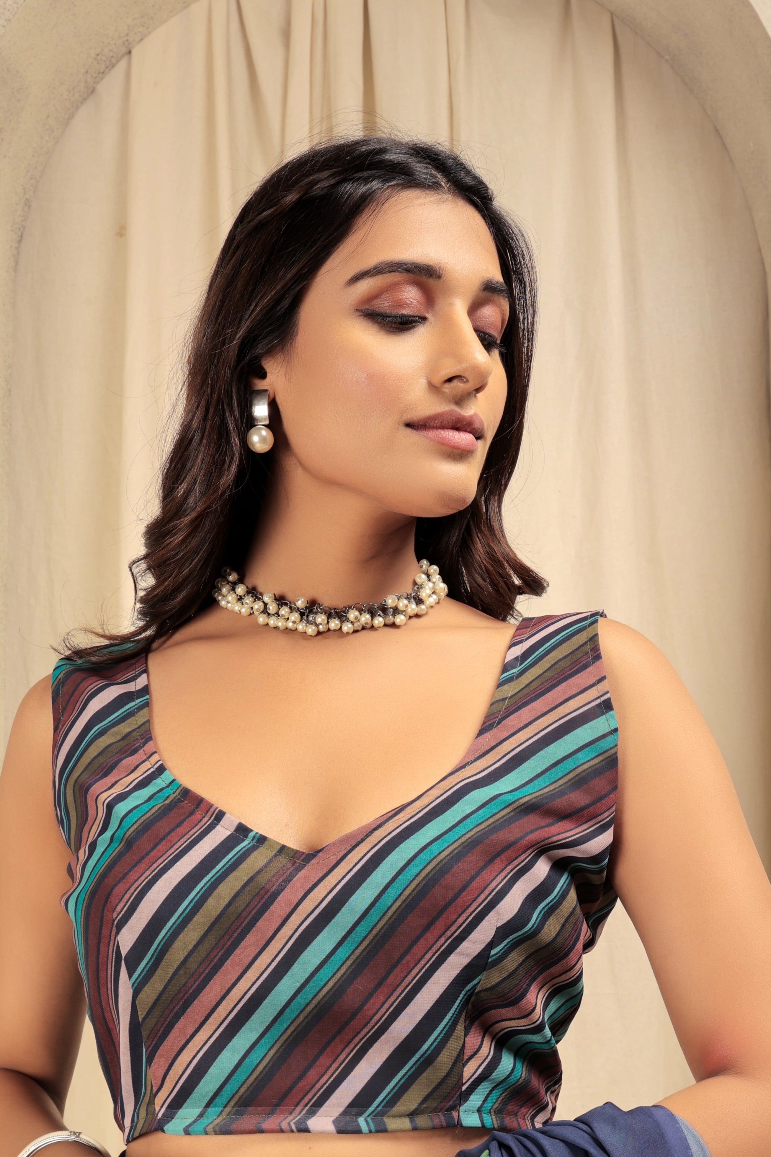 Batik Printed Trendy Weightless Georgette Saree