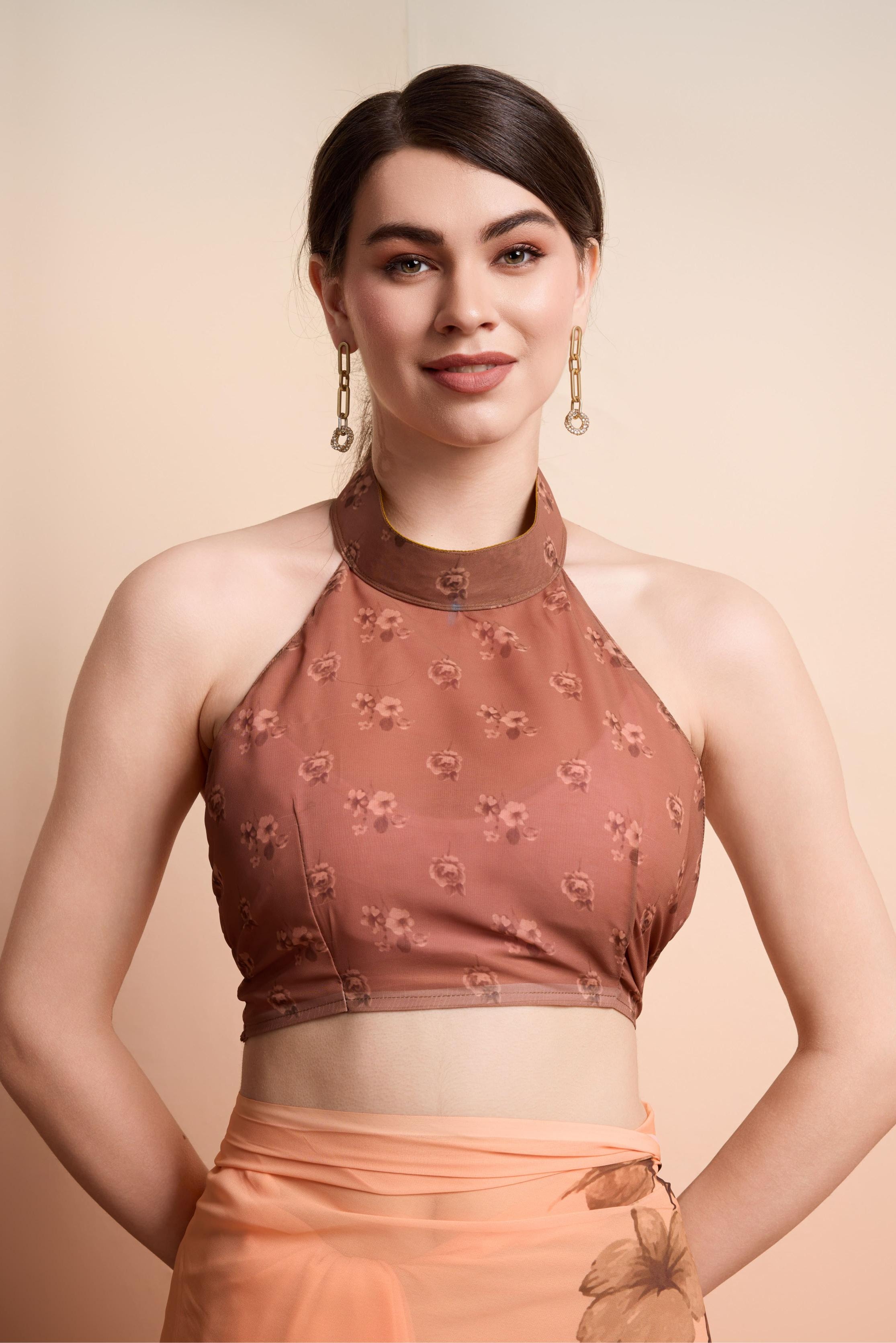 RACHNA Floral Pure Georgette Saree