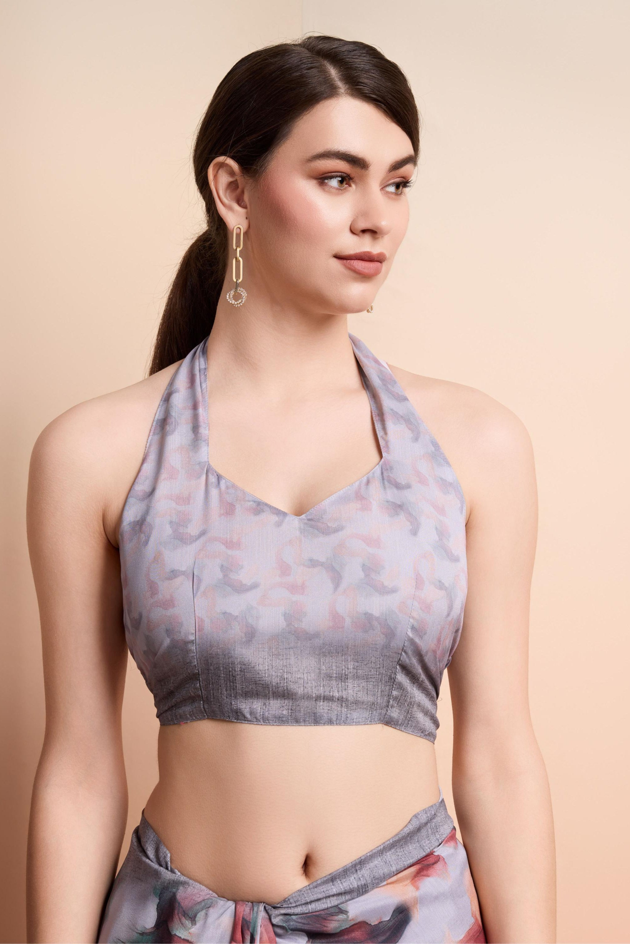 RACHNA Digital Abstract Printed  Saree