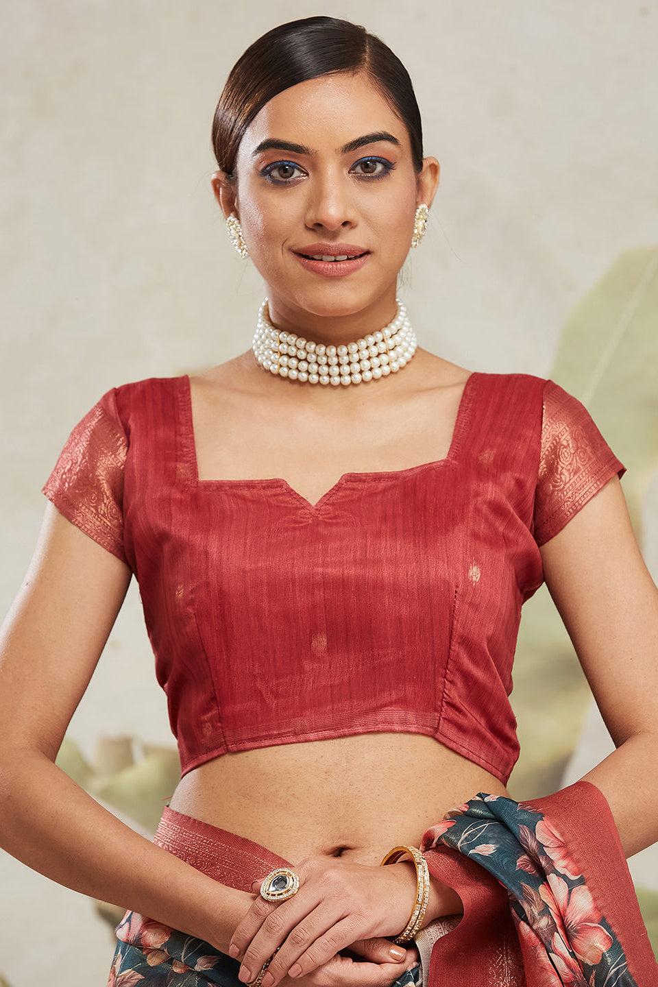 Digital Printed Woven Design Green Banarasi Silk Ready to Wear Saree with Zari Border