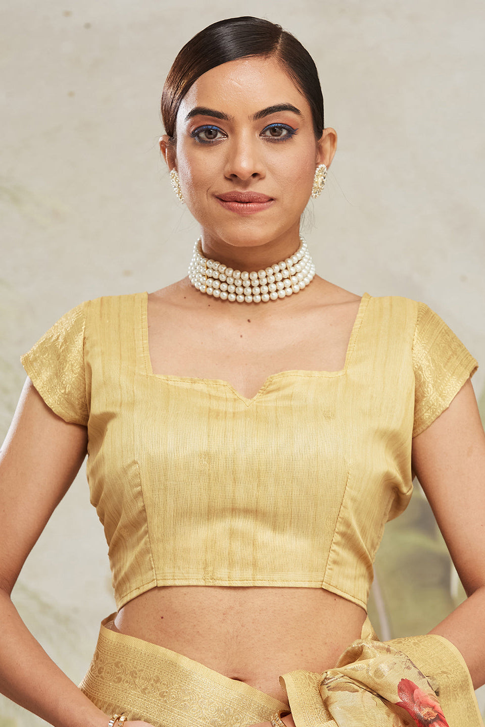 Digital Printed Woven Design Yellow Banarasi Silk Saree with Zari Border