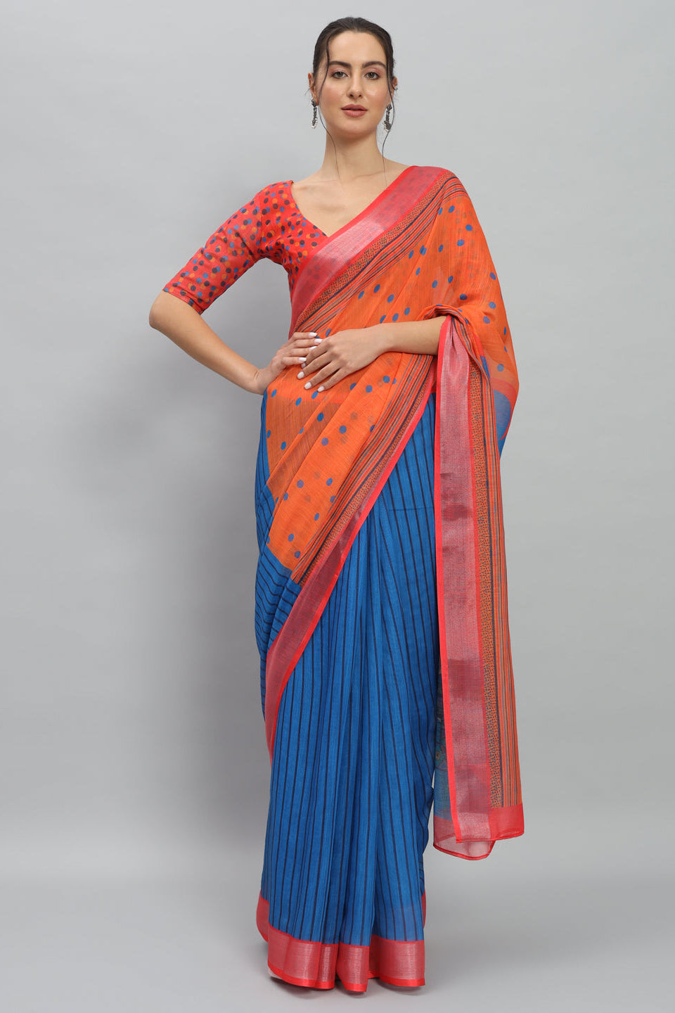 DIGITAL MURAL WALL ART PRINTED READY TO WEAR SAREE