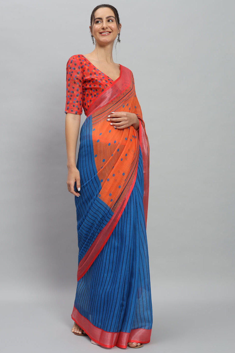 DIGITAL MURAL WALL ART PRINTED READY TO WEAR SAREE