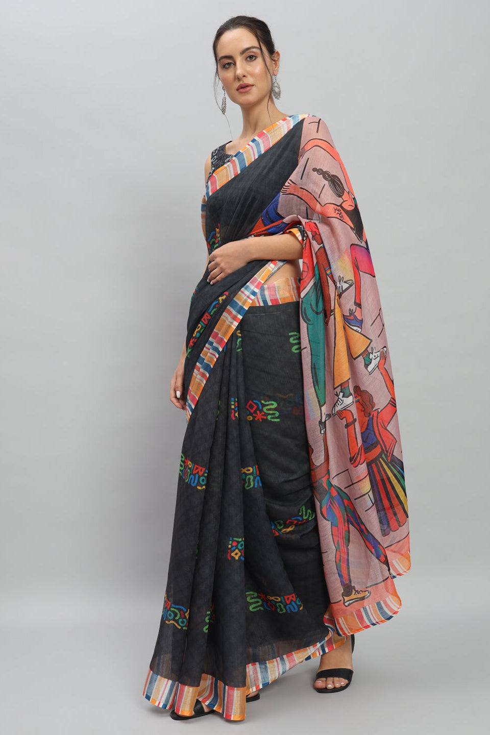 LGBTQ COMMUNITY PRIDE PRINTED SAREE