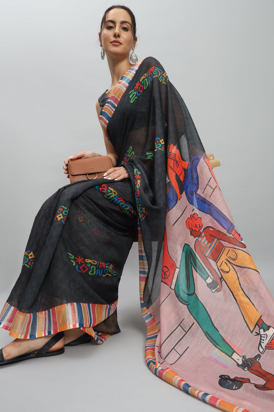 LGBTQ COMMUNITY PRIDE PRINTED SAREE