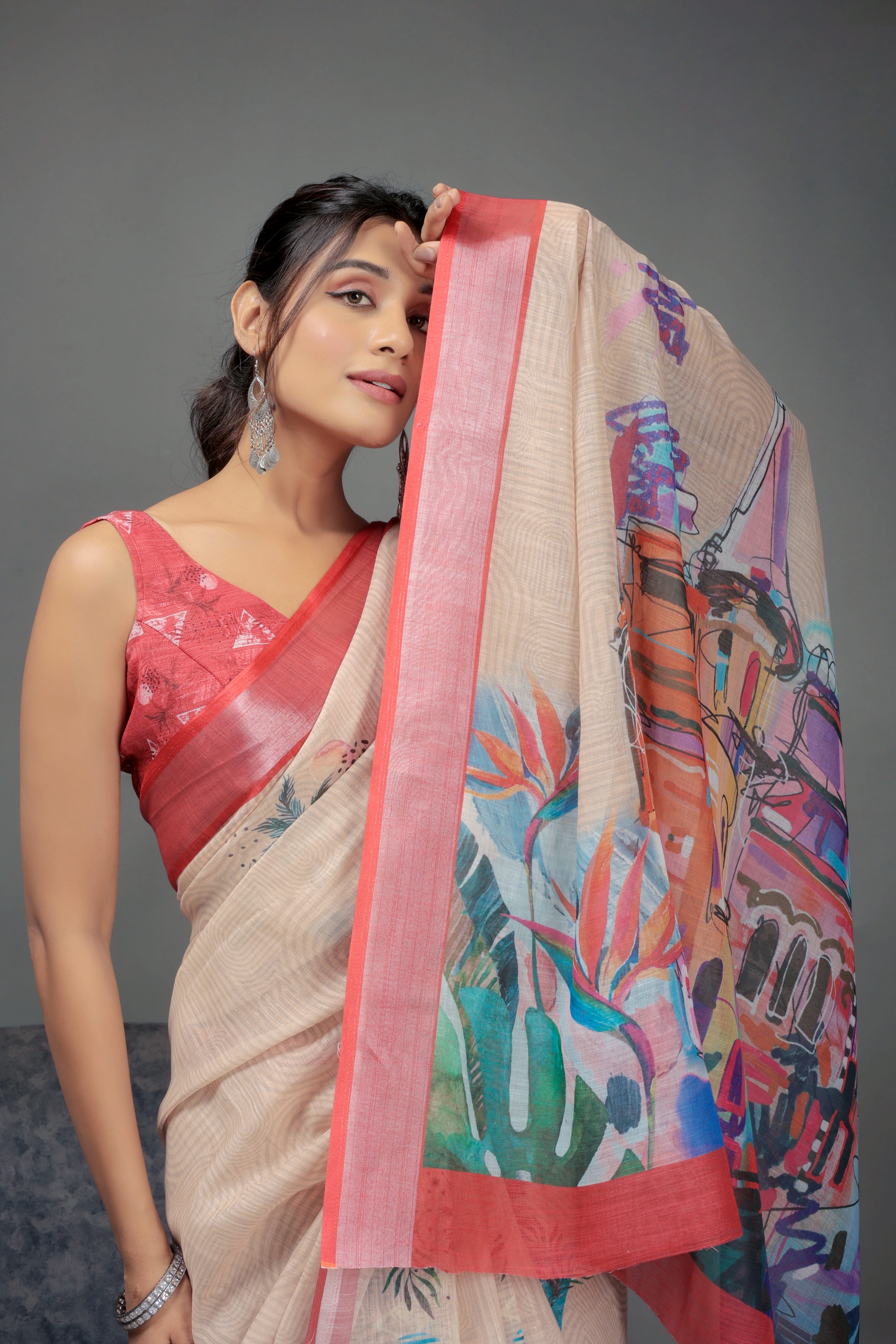 Monta Saint Prints Casual Ready To Wear Saree