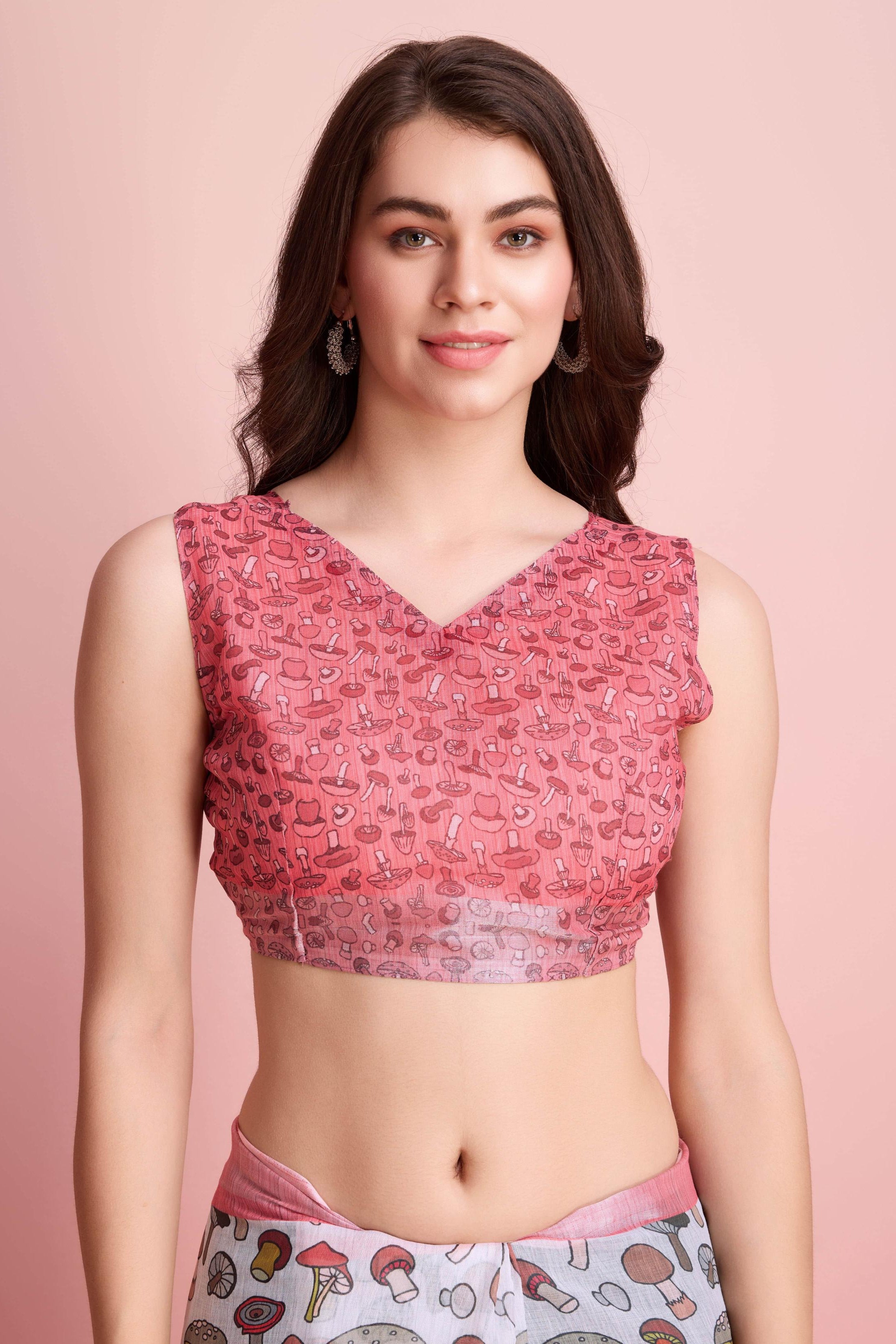 RACHNA Striped Fusion Ready to Wear Saree