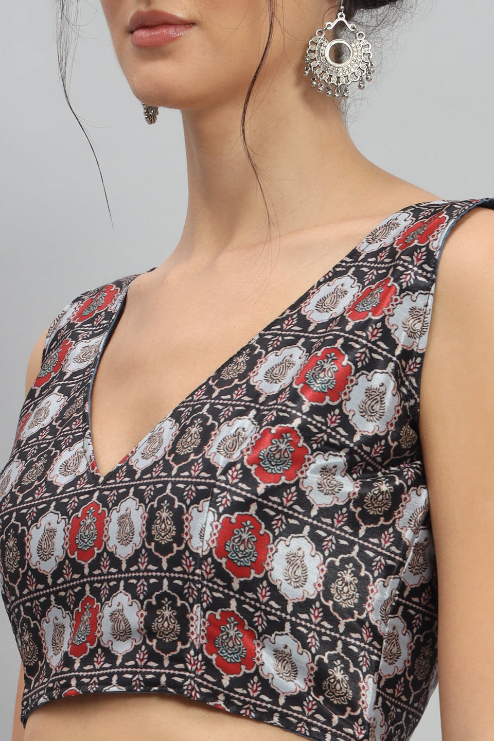 PURE DIGITAL ABSTRACT STRIPED SAREE