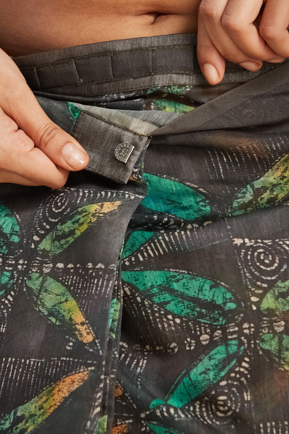 Batik Prints Chanderi Cotton Ready To Wear Saree