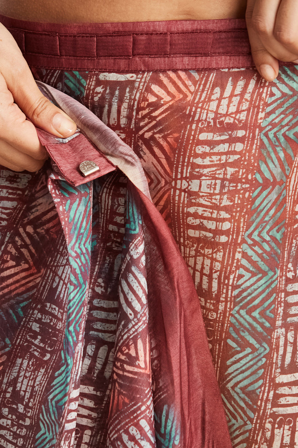 Chevron Printed Chanderi Cotton Ready To Wear Saree