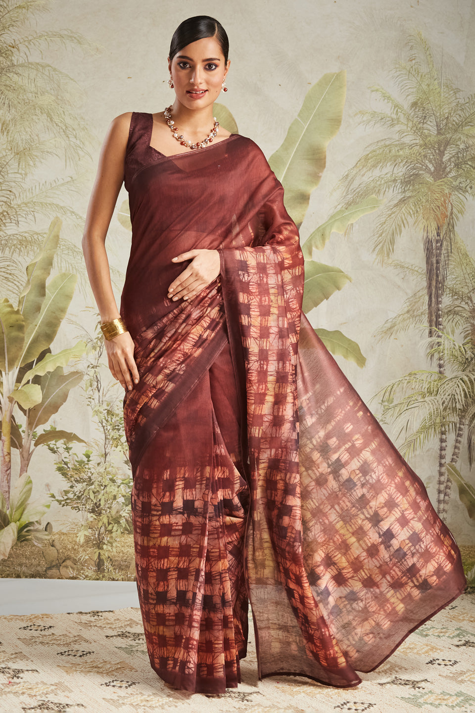 RACHNA Women Ready to Wear Chanderi Saree