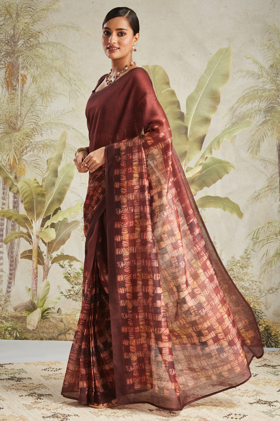 RACHNA Women Ready to Wear Chanderi Saree