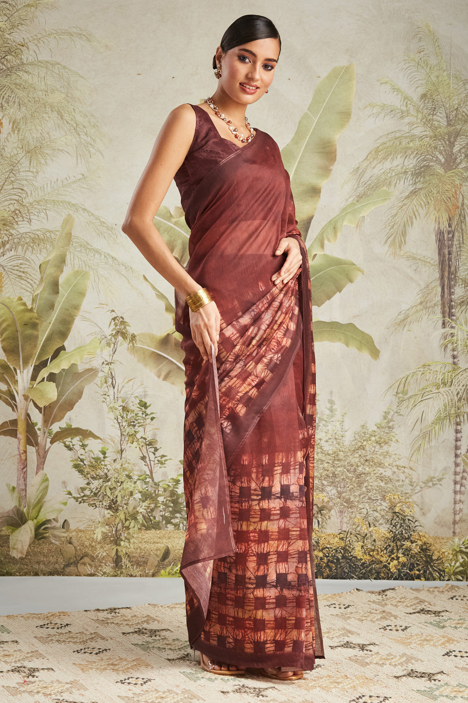 RACHNA Women Ready to Wear Chanderi Saree