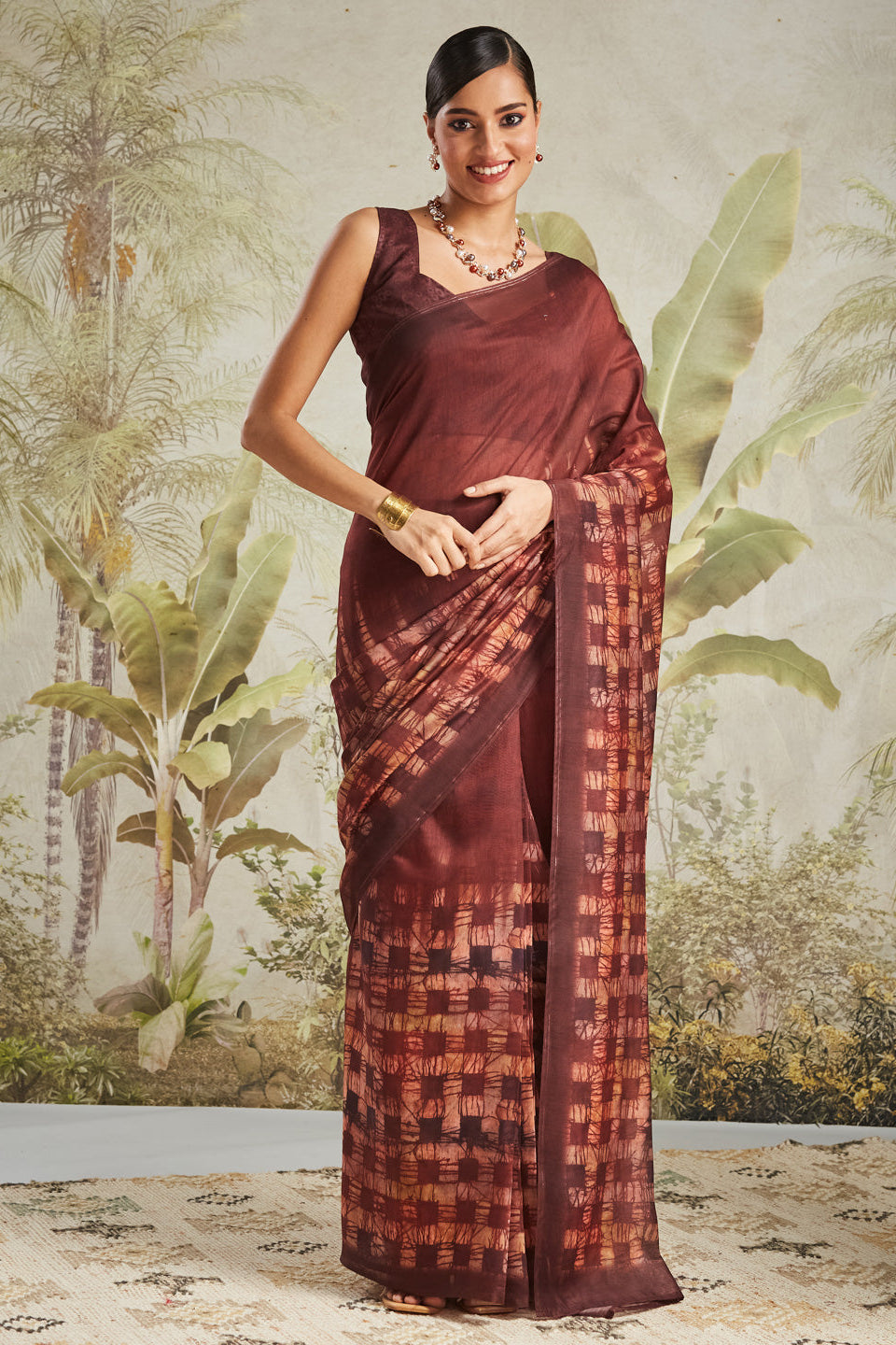 RACHNA Women Ready to Wear Chanderi Saree