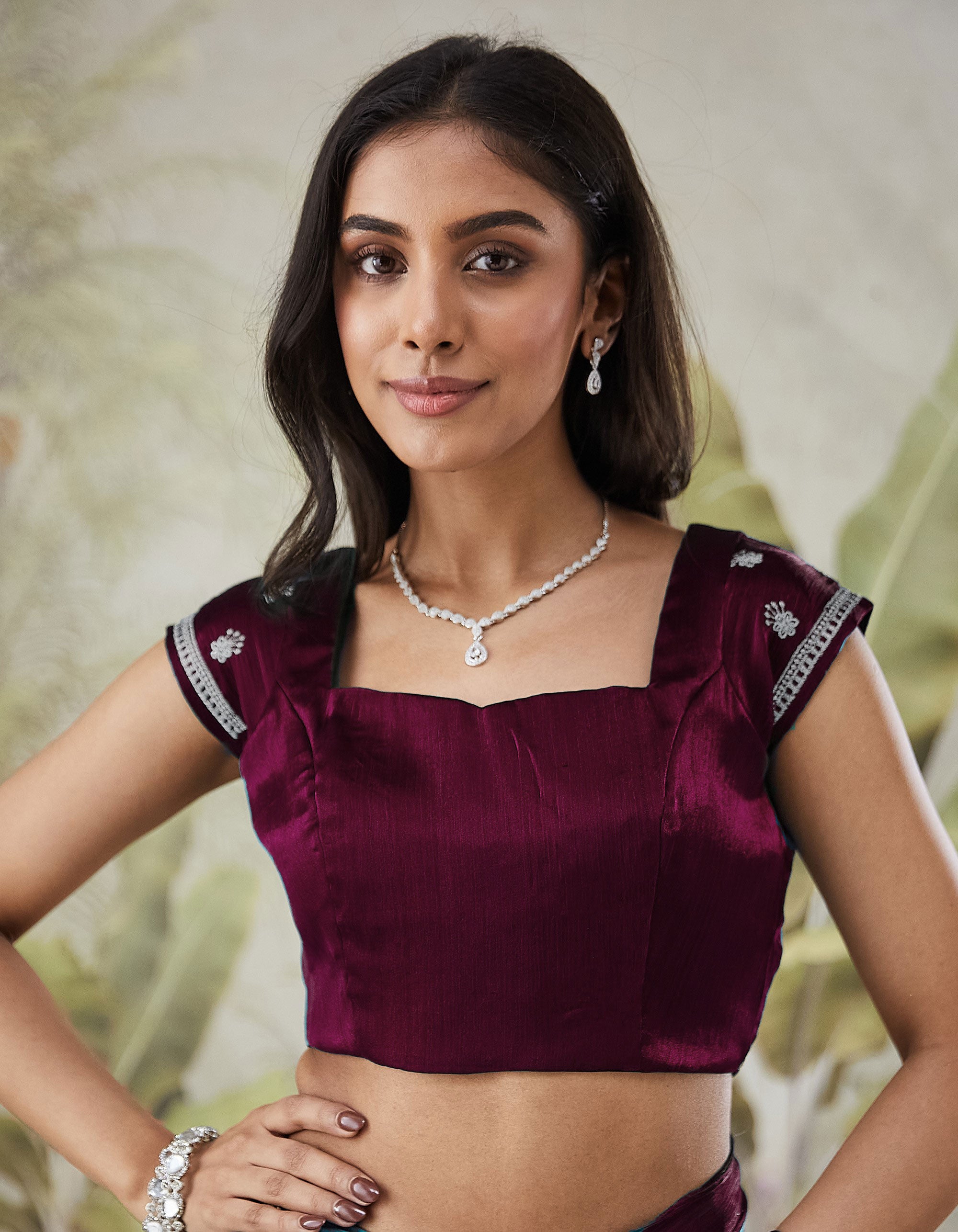 Partywear Embroidered Work  Saree