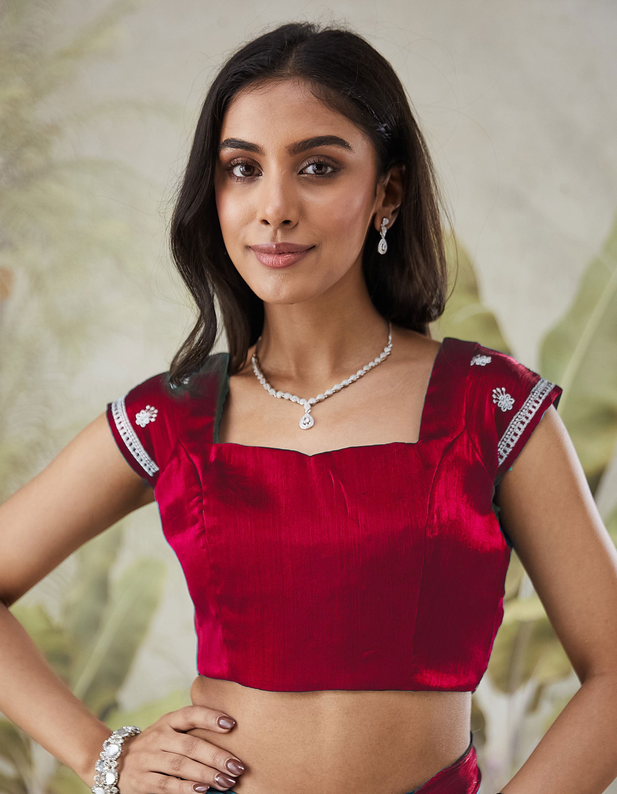 Partywear Embroidered Work  Saree