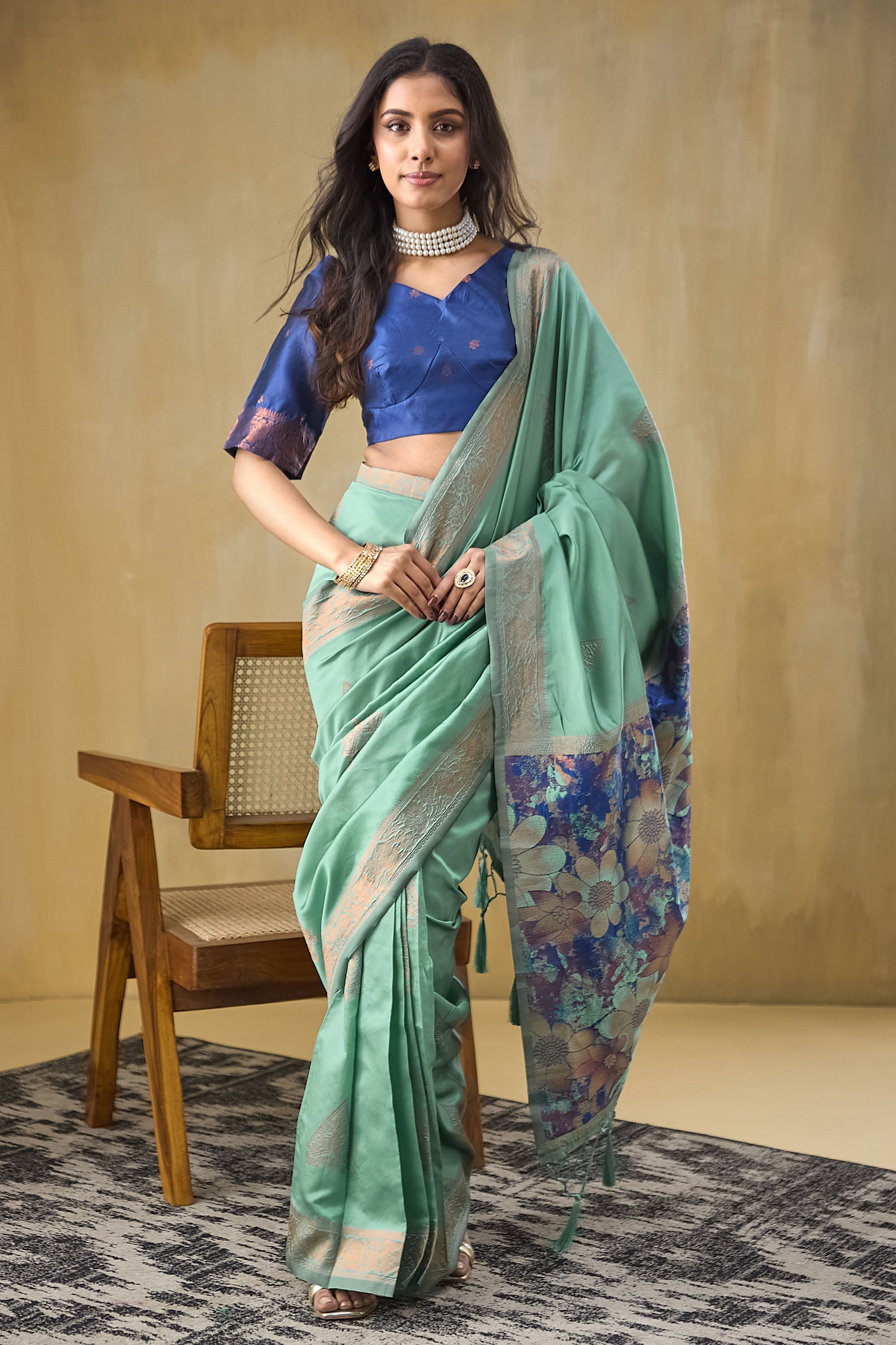 Soft Banarasi Silk Ready To Wear Saree
