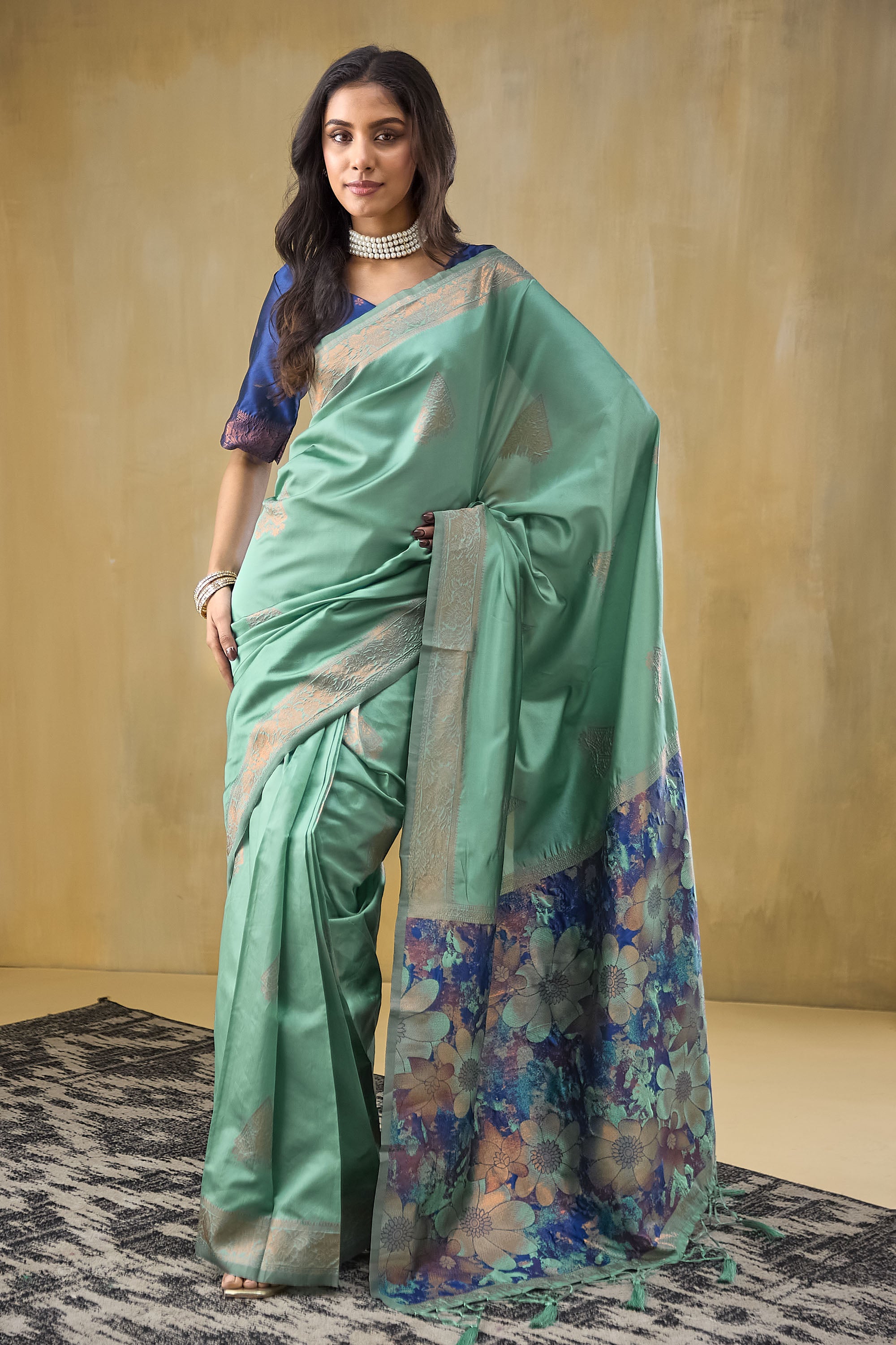 Soft Banarasi Silk Ready To Wear Saree