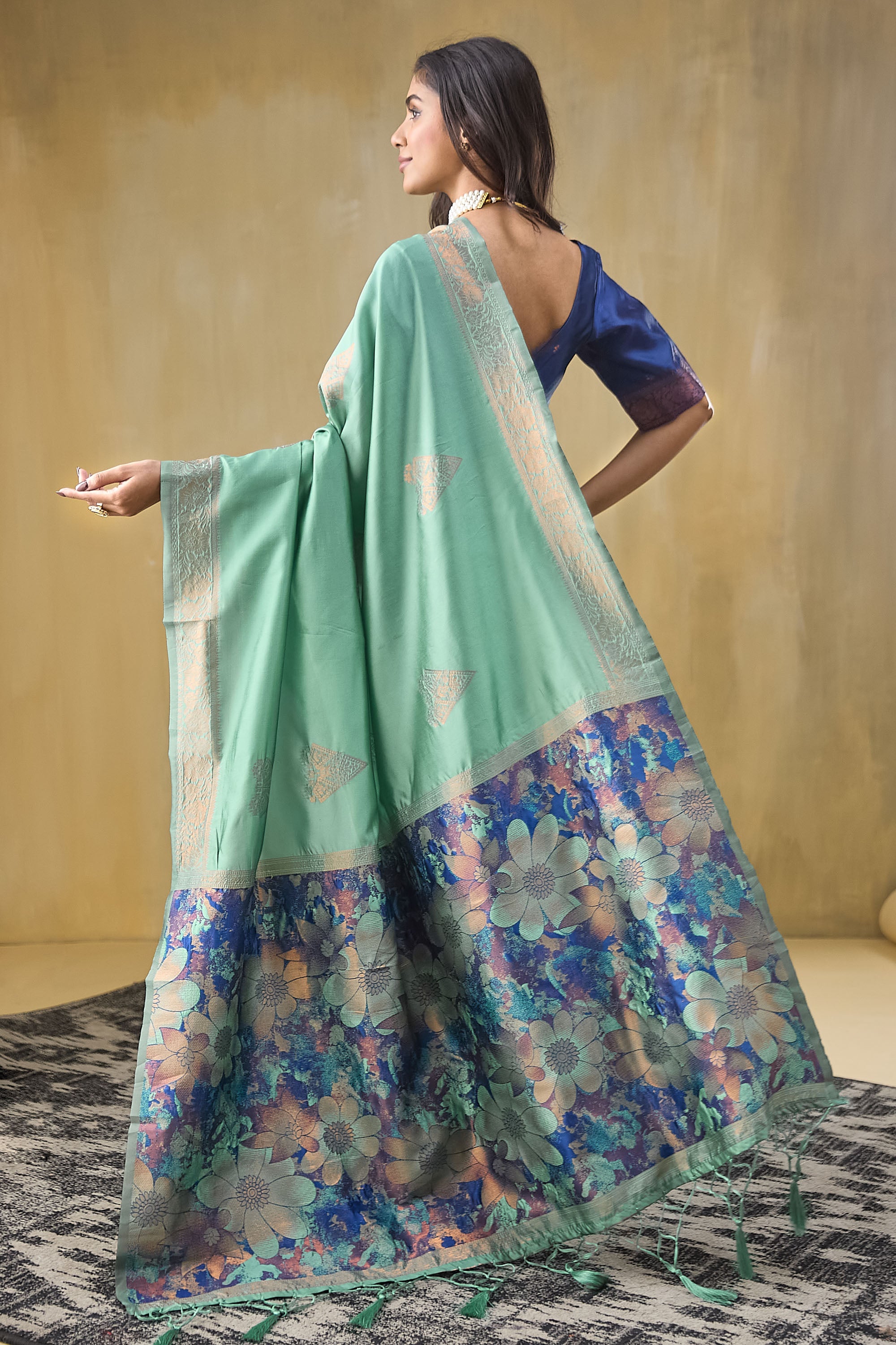 Soft Banarasi Silk Ready To Wear Saree