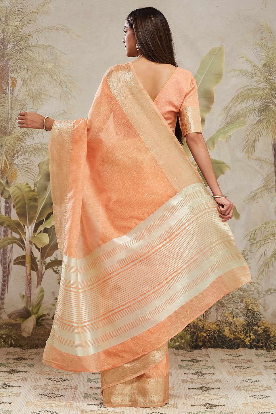Kasab Zari Border Woven Cotton Silk Saree