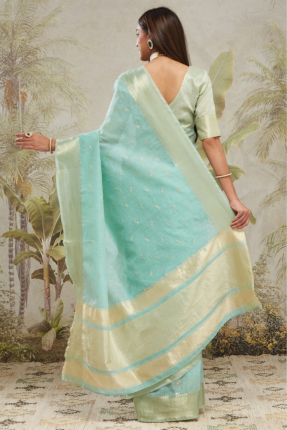 Kasab Zari Border Woven Cotton Silk Saree