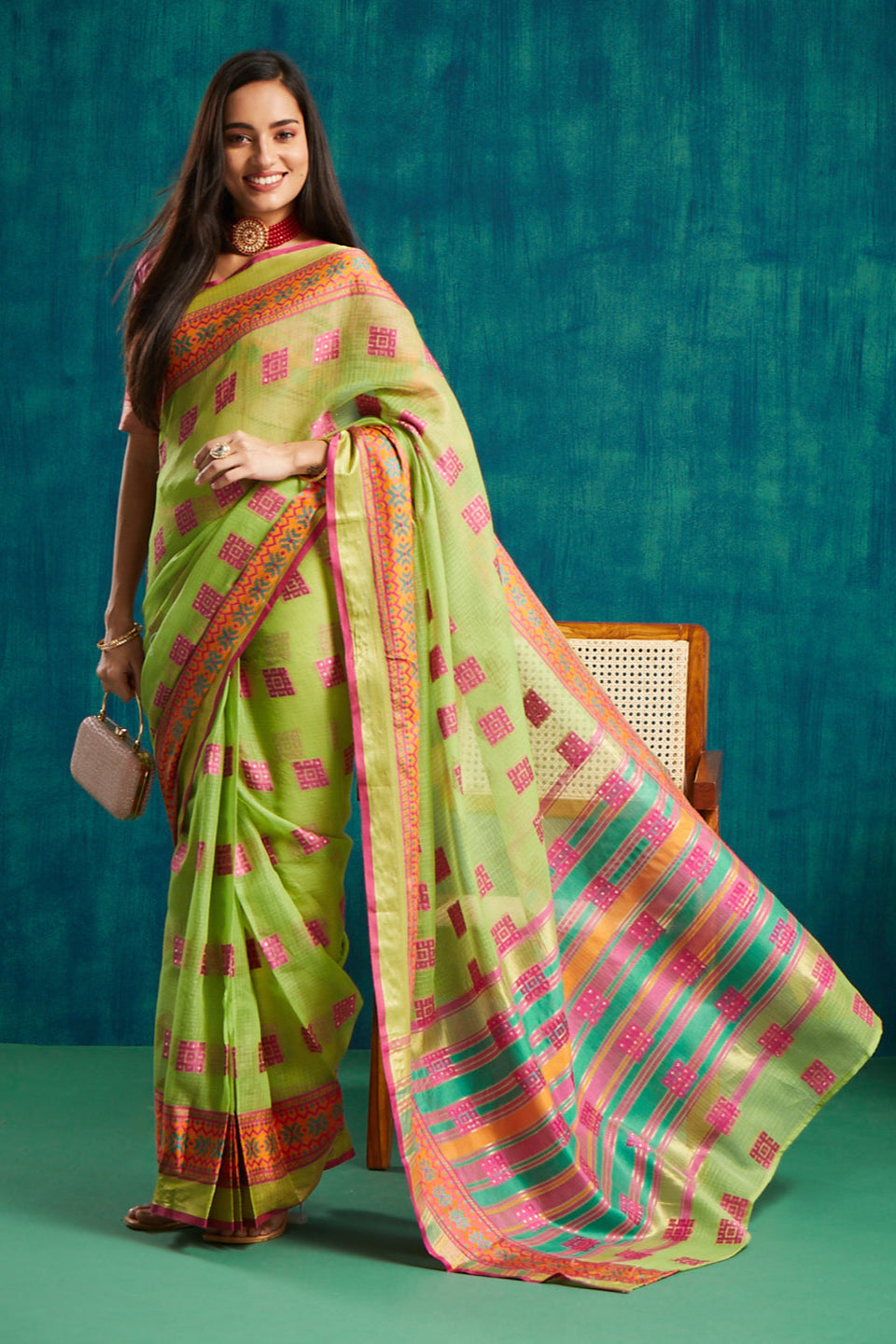 Dharmavaram Woven Art Silk Saree