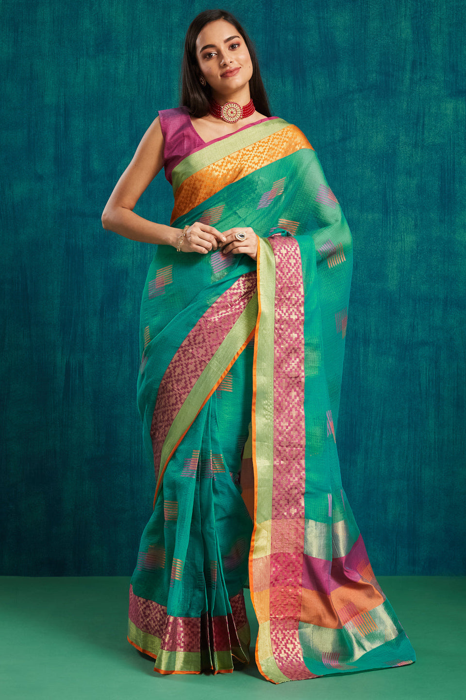 Dharmavaram Woven Art Silk Saree