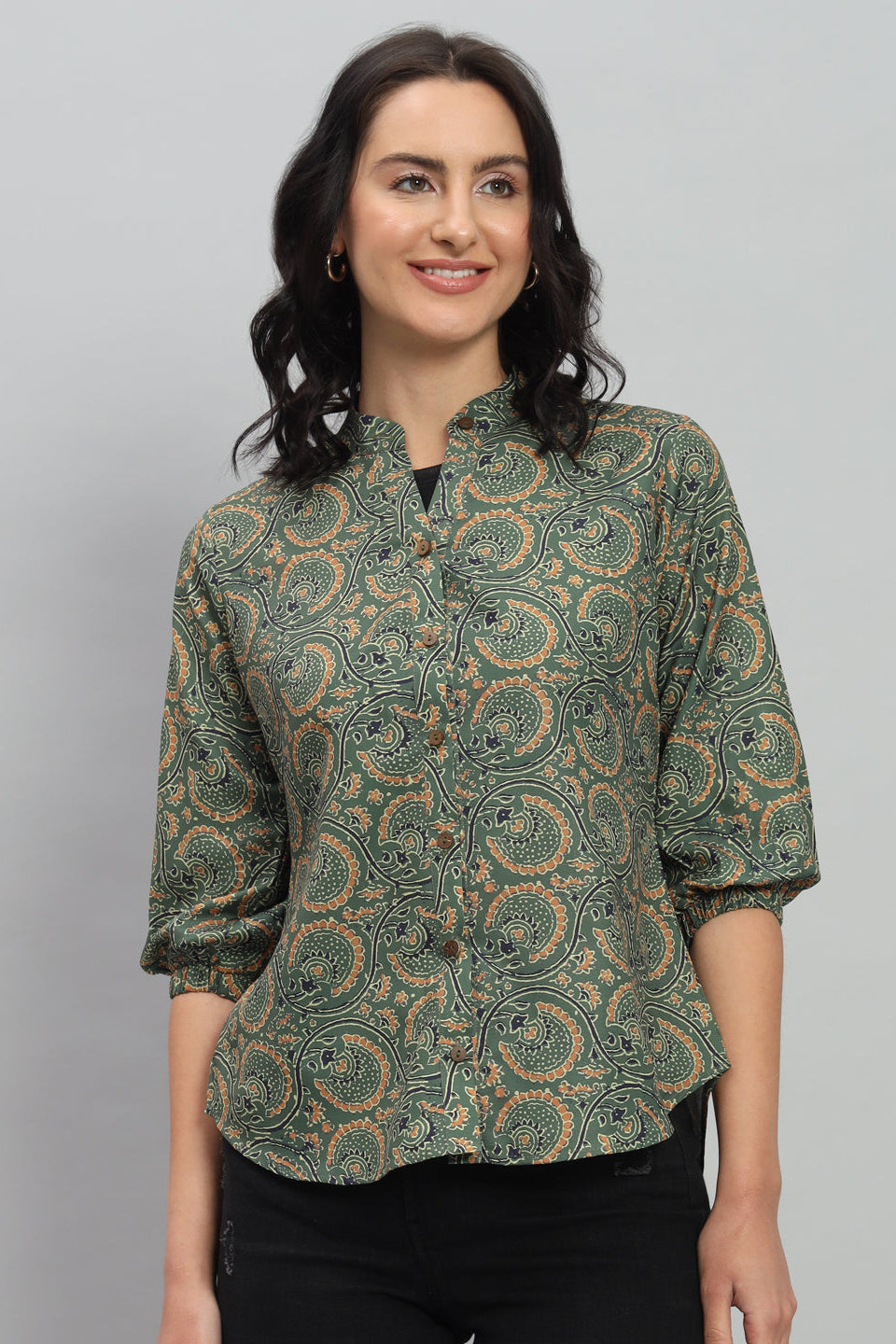 Quilted Vintage Rayon Shirt