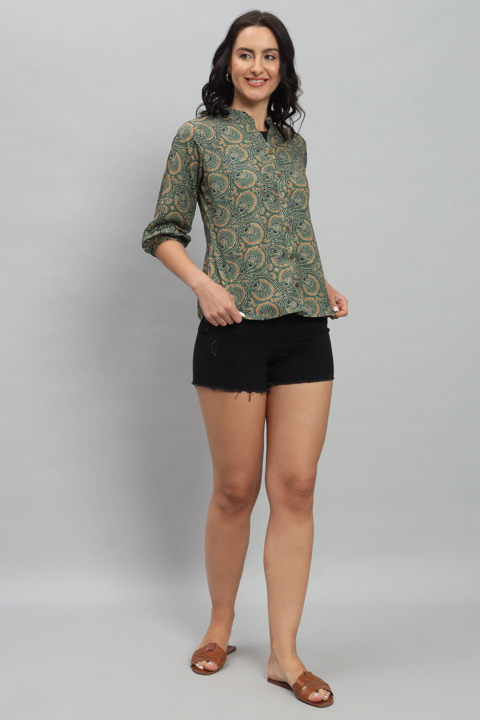 Quilted Vintage Rayon Shirt