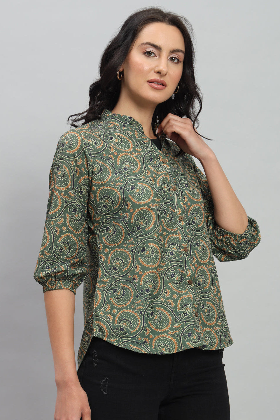Quilted Vintage Rayon Shirt
