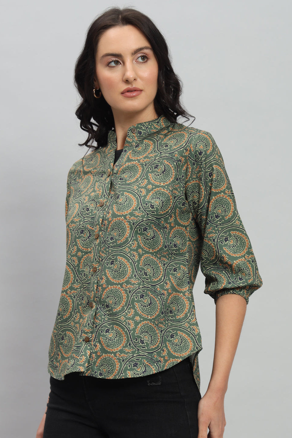 Quilted Vintage Rayon Shirt
