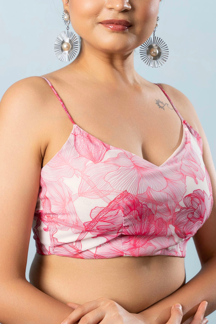 Floral Printed Weightless Georgette Ready to Wear Saree