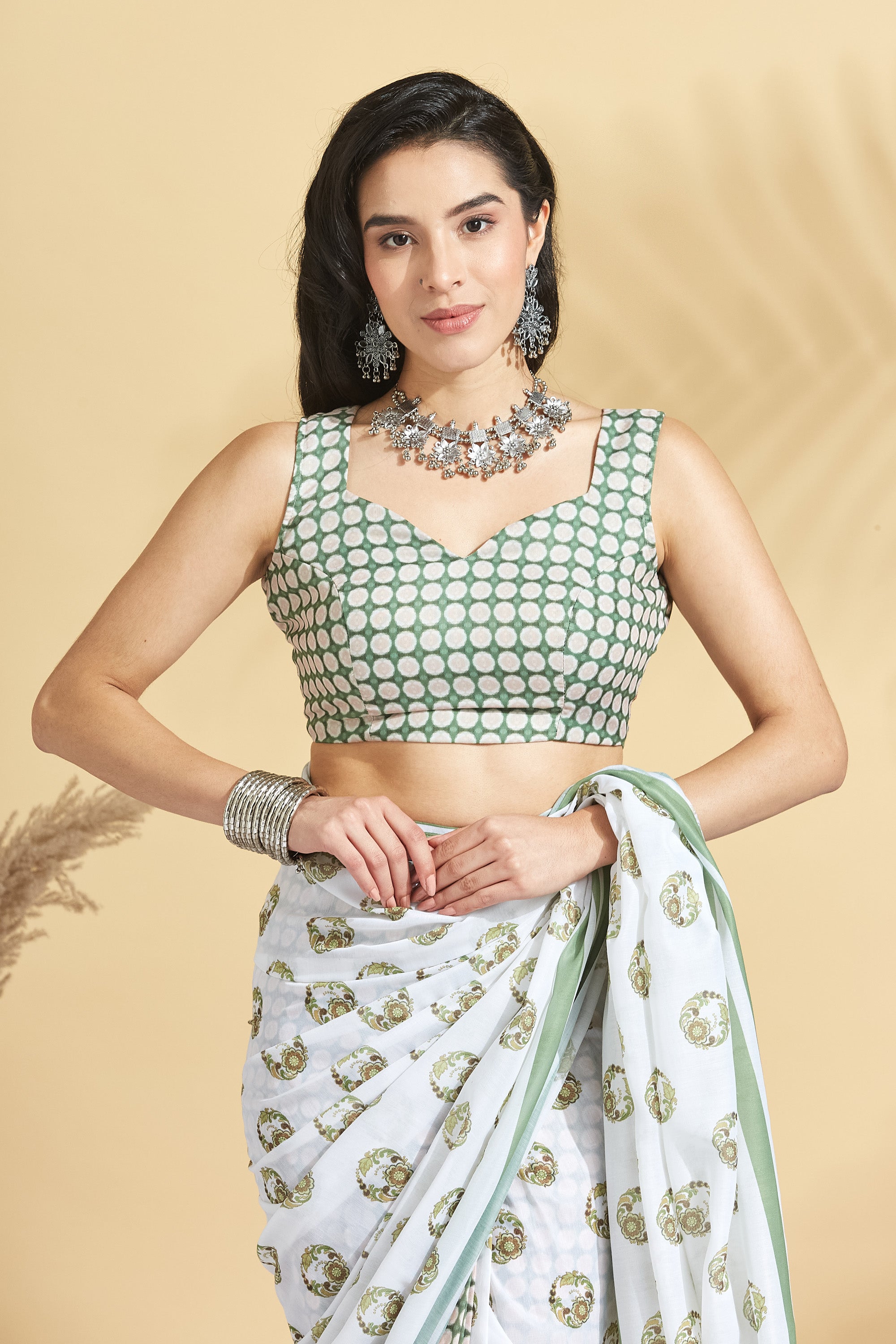 Digital Bapta Digital Prints Soft Cotton Ready to Wear  Saree