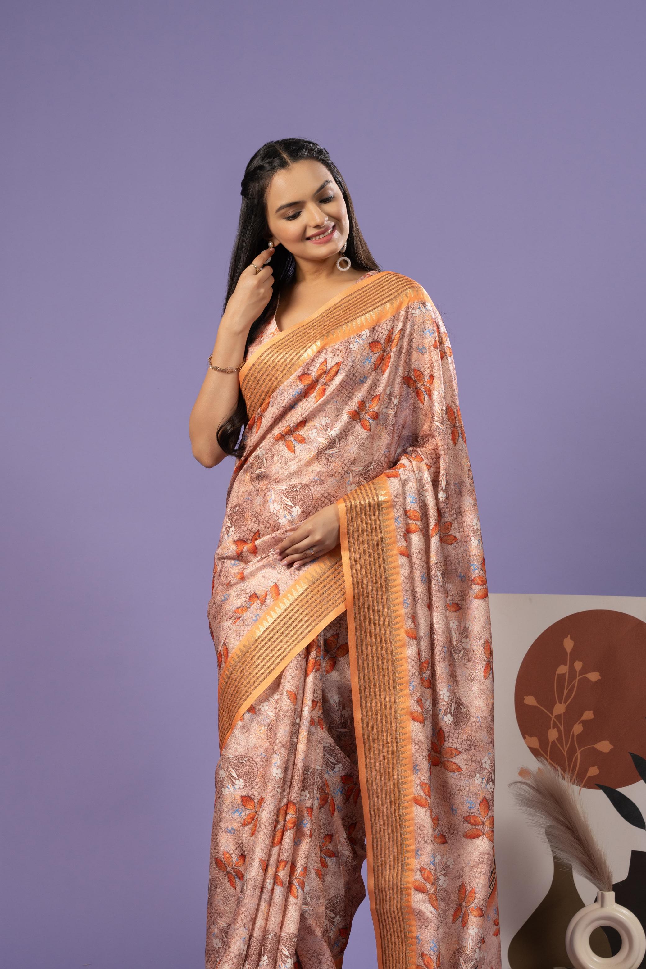 Batik Printed Manipuri Tussar Saree