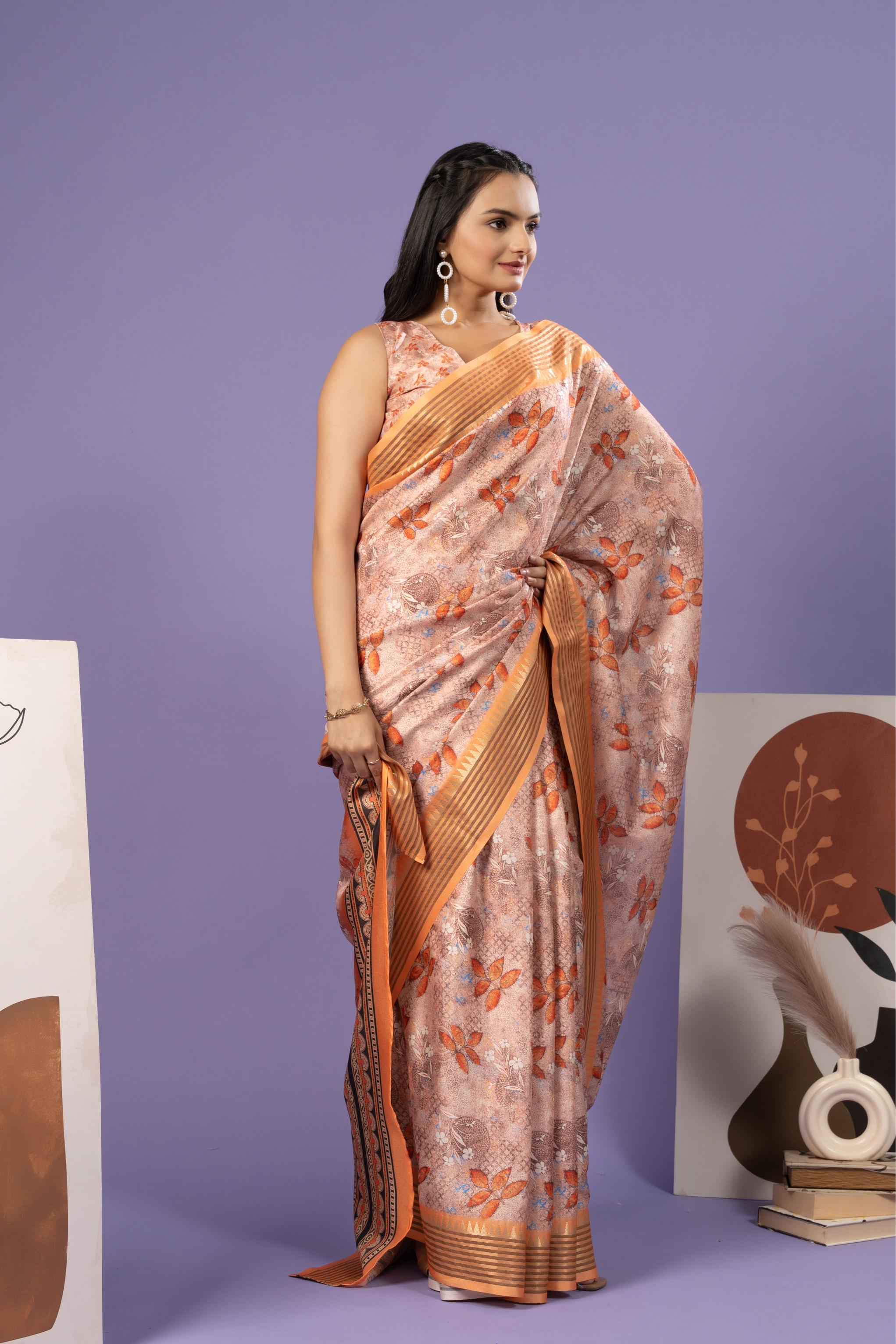 Batik Printed Manipuri Tussar Saree