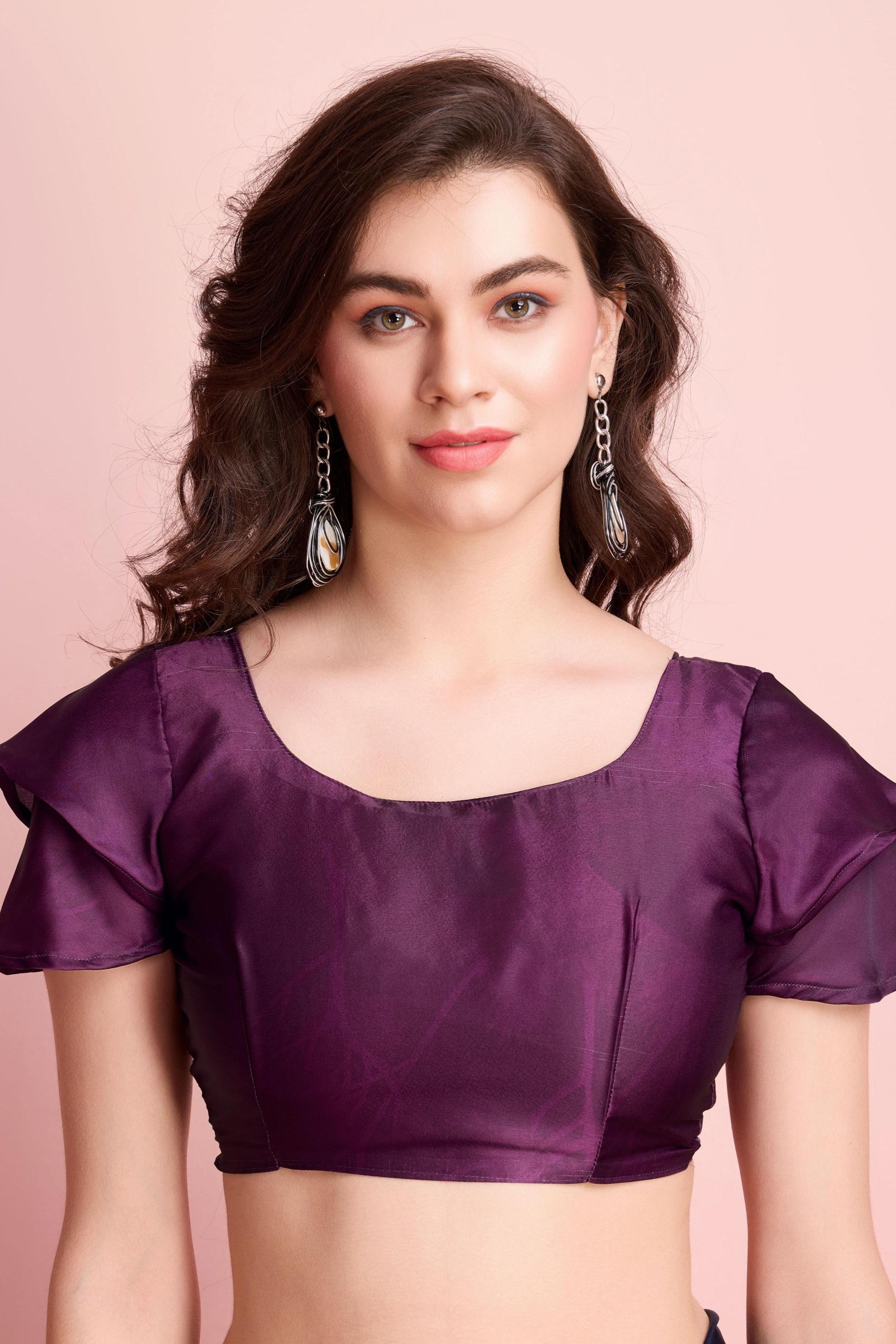 Digital Floral Art Print Satin Silk Ready to Wear Saree