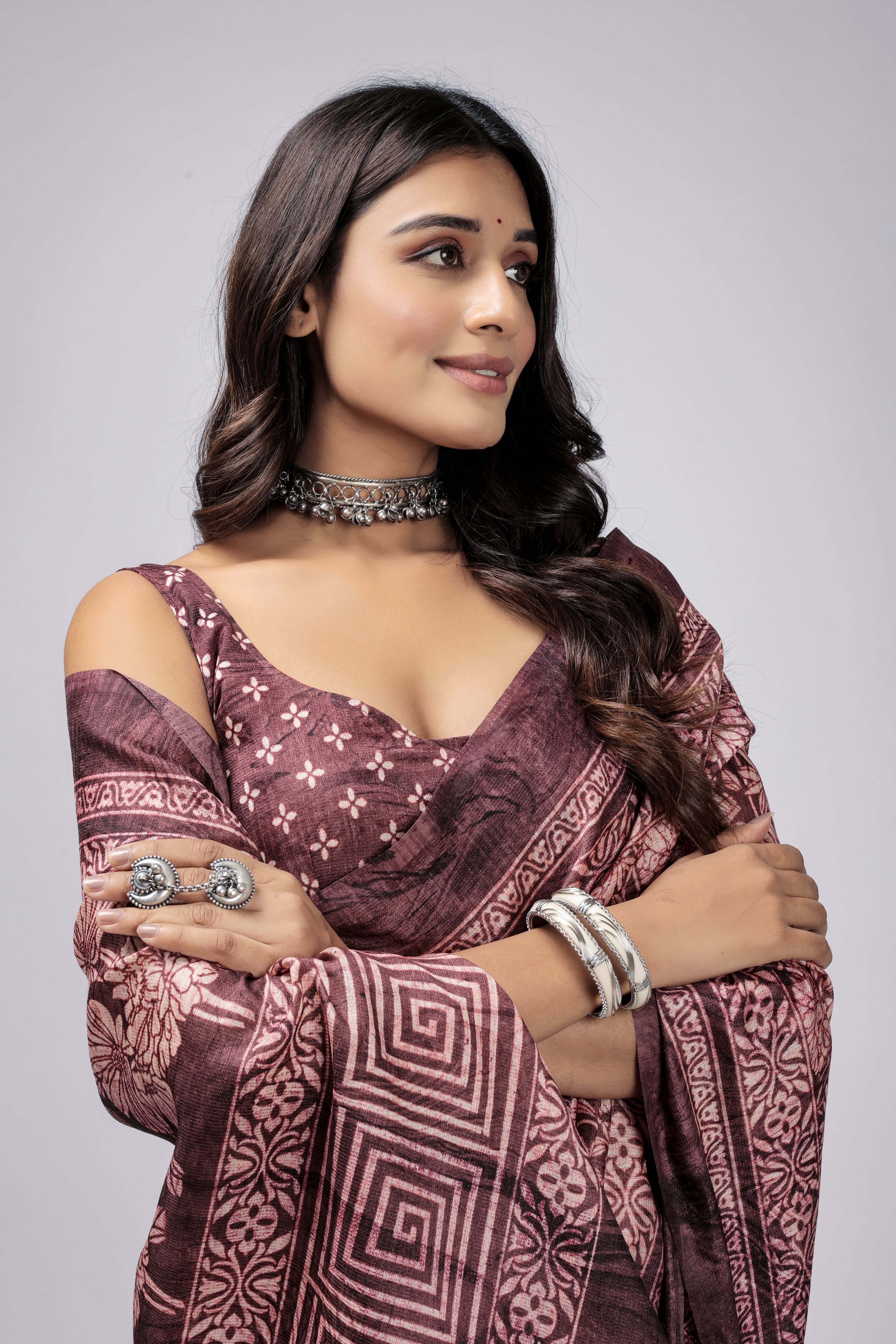 Batik Printed Bhagalpuri Dailywear Saree