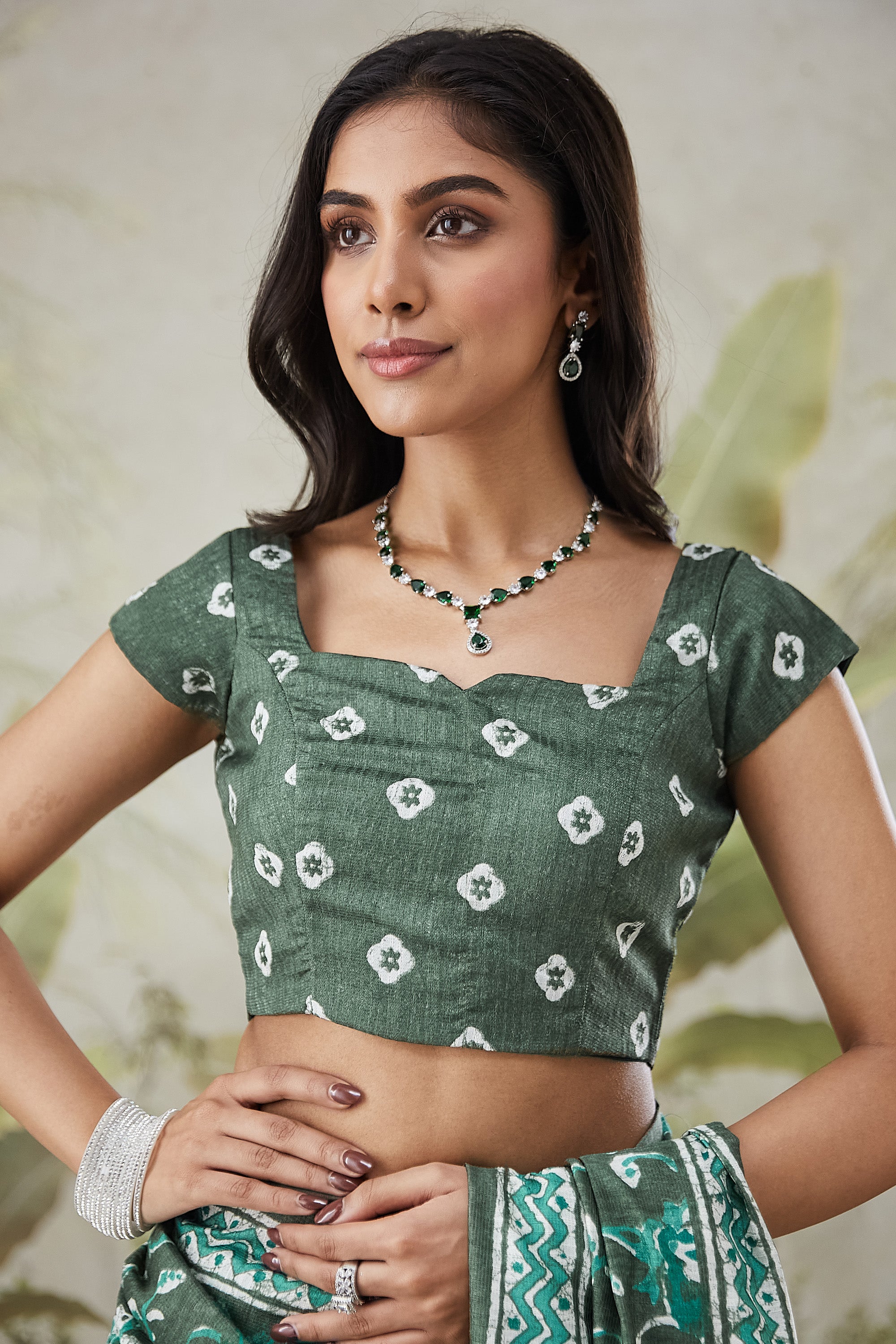 Batik Prints Bhagalpuri Cotton Silk Saree