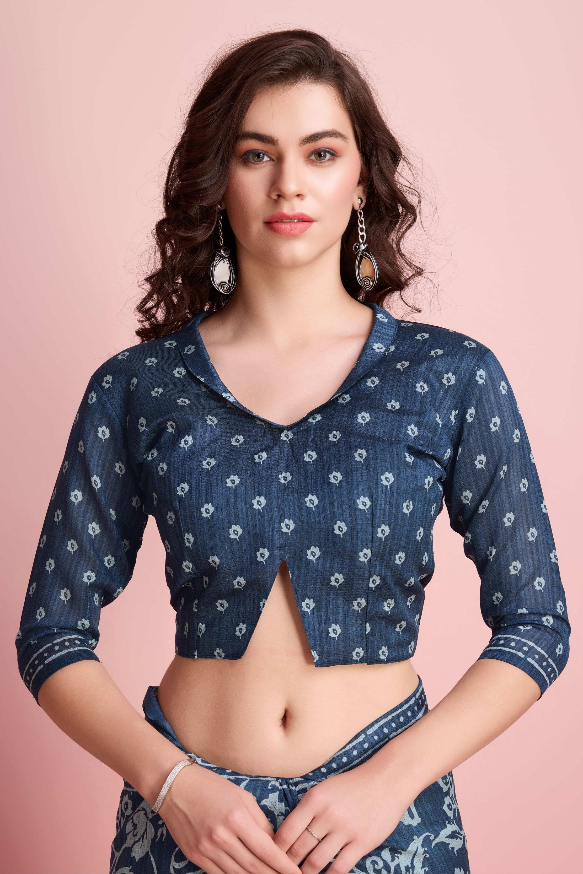 Batik Print Cotton Silk Blend Saree