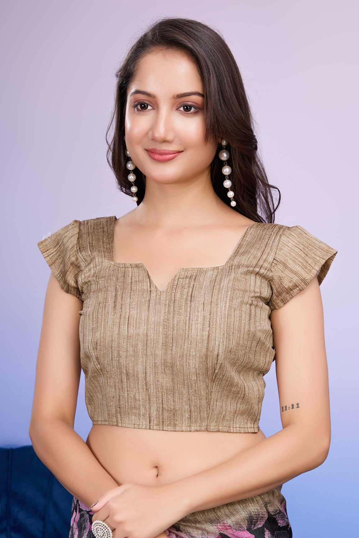 Batik Printed Cotton Silk Bhagalpuri Saree