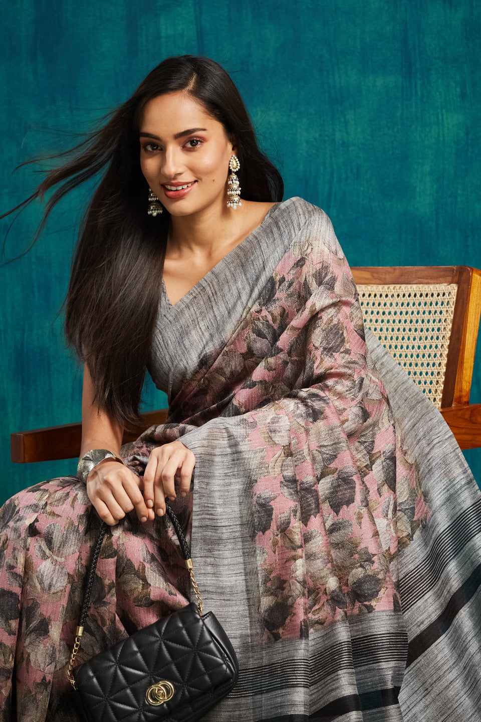 Batik Printed Bhagalpuri Cotton Silk Saree