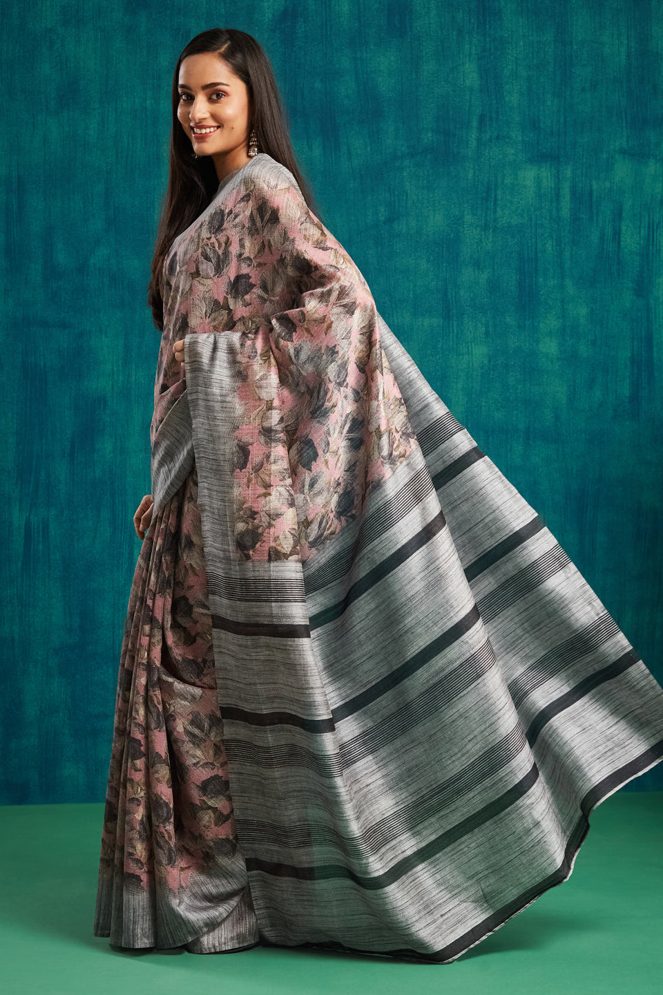 Batik Printed Bhagalpuri Cotton Silk Saree