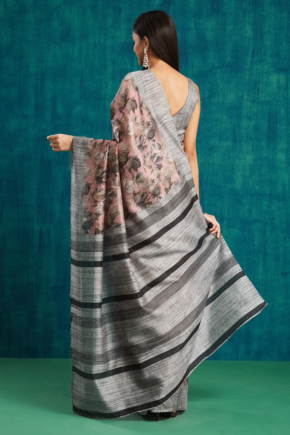 Batik Printed Bhagalpuri Cotton Silk Saree