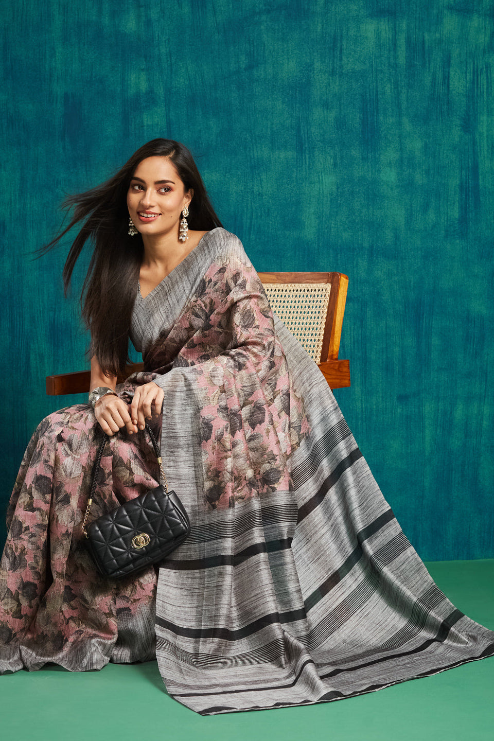 Batik Printed Bhagalpuri Cotton Silk Saree